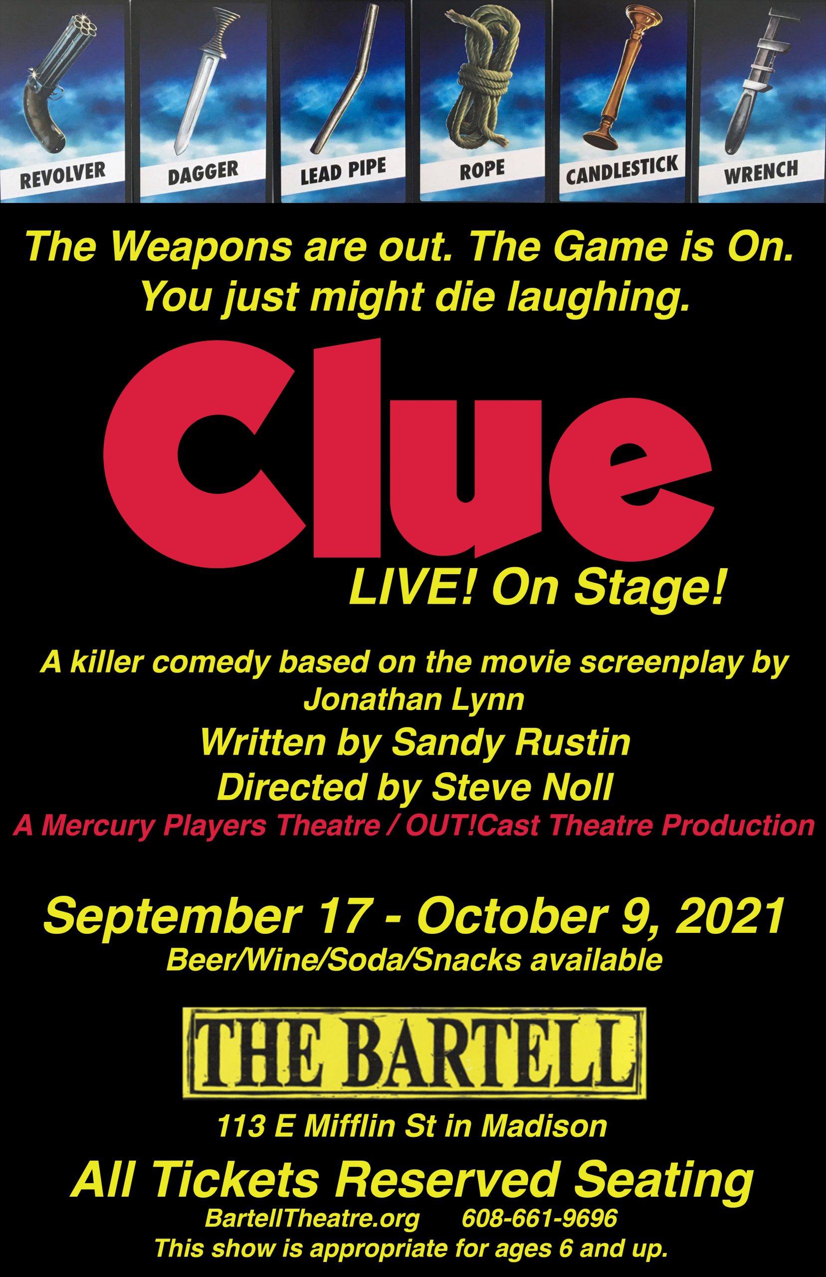 CLUE Live! On Stage! Bartell Theatre