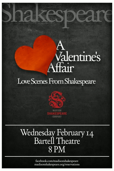 An Evening's Affair Shakespeare's Love Scenes Poster